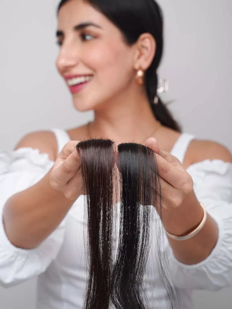 Seamless Straight Hair Side Patch ( 1 clip )